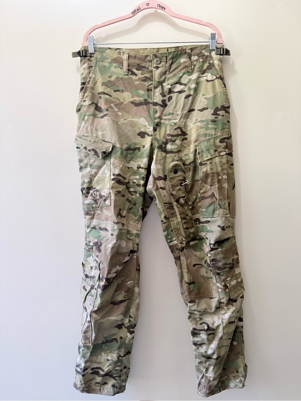 Vintage Aircrew Combat Trousers Multicam FR Nomex Cargo Camo Pants Medium Short